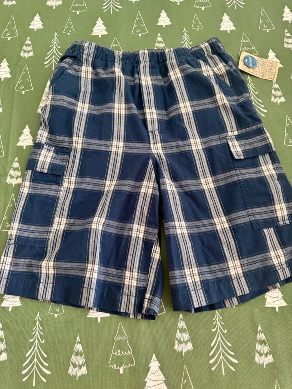 Lot of 2 Canyon River Blues Boys XL 18/20 Husky Plaid Cotton Cargo Shorts NWT - Picture 13 of 16